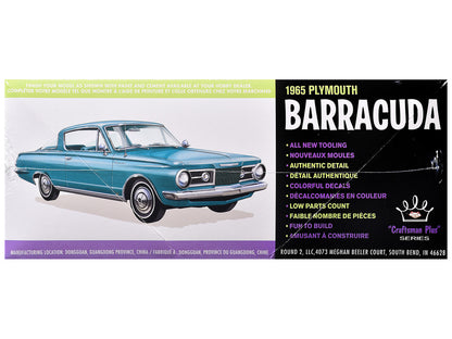 Skill 2 Model Kit 1965 Plymouth Barracuda "Craftsman Plus" Series 1/25 Scale Model by AMT by AMT