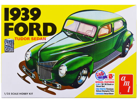 Skill 2 Model Kit 1939 Ford Tudor Sedan "Street Rod" Series 1/25 Scale Model by AMT by AMT