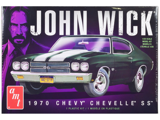 Skill 2 Model Kit 1970 Chevrolet Chevelle SS "John Wick" (2014) Movie 1/25 Scale Model by AMT by AMT