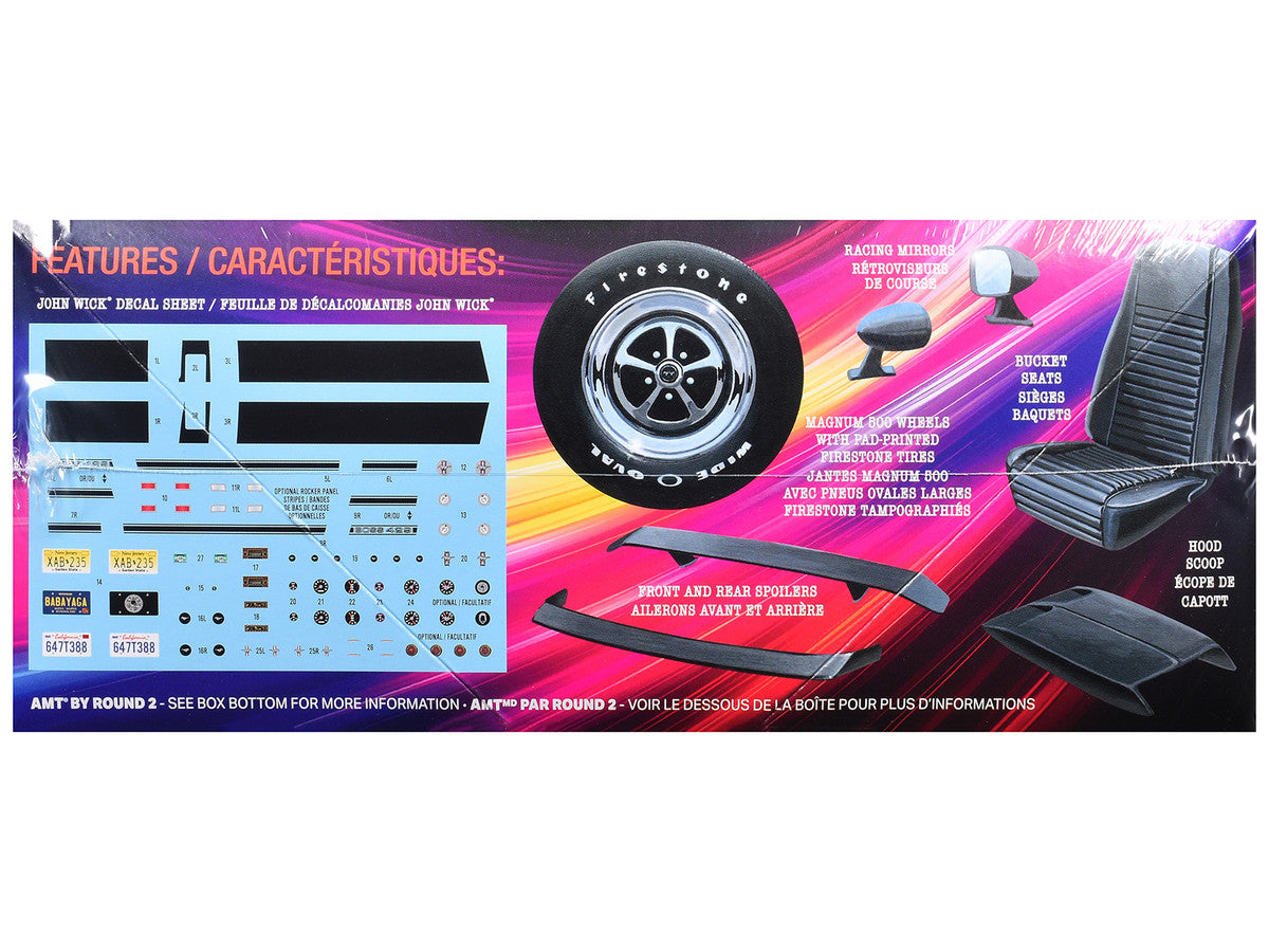 Skill 2 Model Kit 1969 Ford Mustang "John Wick" (2014) Movie 1/25 Plastic Model by AMT by AMT