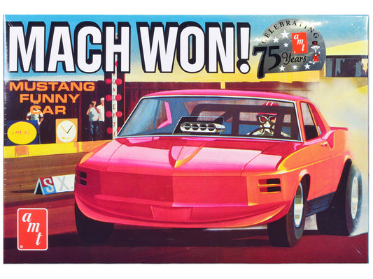 Skill 3 Model Kit 1970 Ford Mustang Funny Car "Mach Won" 1/25 Scale Model by AMT by AMT