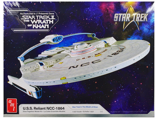 Skill 2 Model Kit U.S.S. Reliant NCC-1864 Space Craft "Star Trek II: The Wrath of Khan" (1982) Movie 1/537 Scale Model by AMT by AMT
