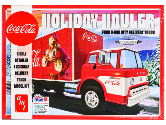 Skill 3 Model Kit Ford C-600 City Delivery Truck "Holiday Hauler - Coca-Cola" 1/25 Scale Model by AMT by AMT