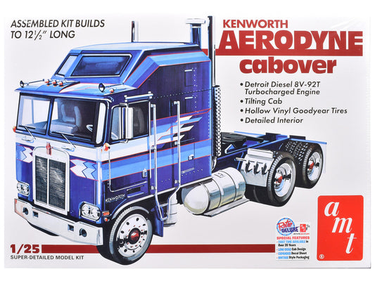 Skill 3 Model Kit Kenworth Aerodyne Cabover Truck Tractor 1/25 Scale Model by AMT by AMT
