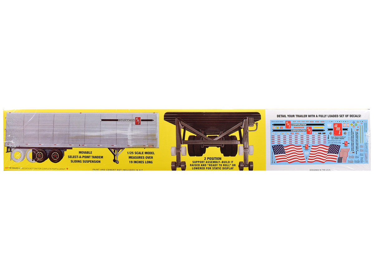 Skill 3 Model Kit Fruehauf FB Beaded Panel Van Trailer 1/25 Scale Model by AMT by AMT