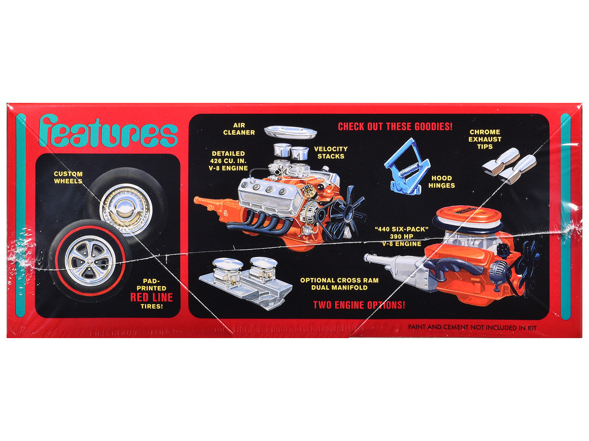 Skill 2 Model Kit 1969 Plymouth GTX Hardtop 1/25 Scale Model by AMT by AMT