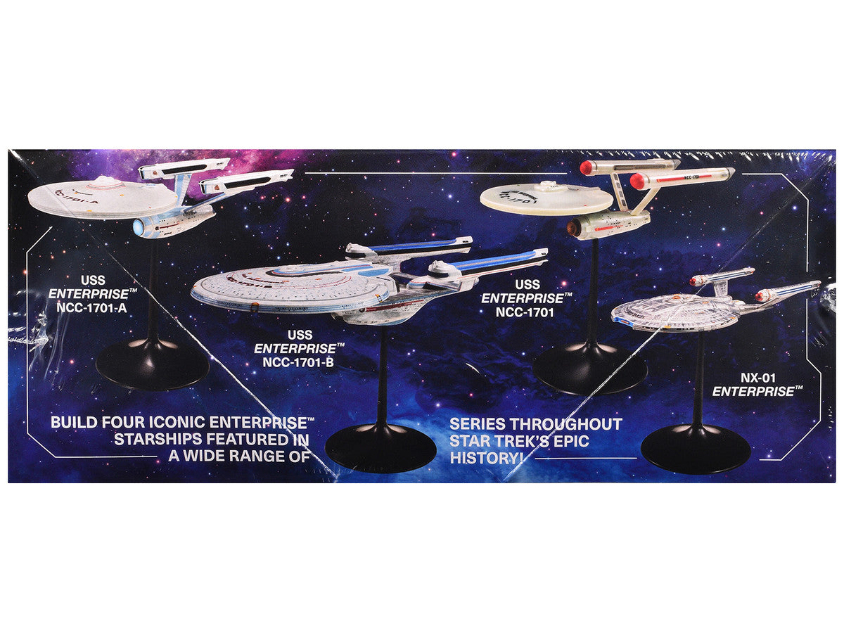 Skill 2 Model Kit U.S.S. Enterprise Four Ship Set "Star Trek" 1/2500 Scale Model by AMT by AMT