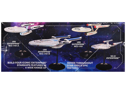 Skill 2 Model Kit U.S.S. Enterprise Four Ship Set "Star Trek" 1/2500 Scale Model by AMT by AMT