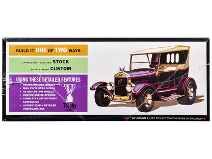 Skill 2 Model Kit 1927 Ford Model T Touring 2 in 1 Kit 1/25 Scale Model by AMT by AMT