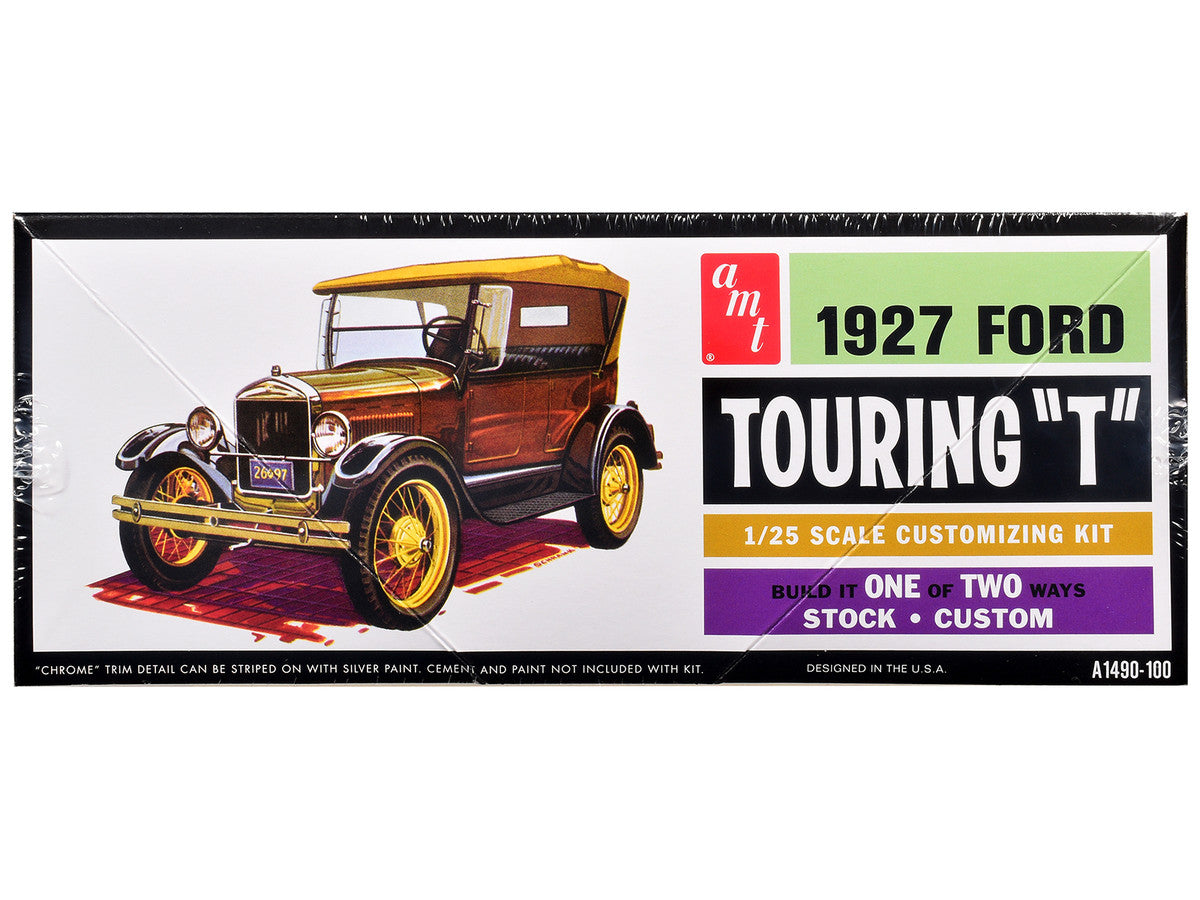 Skill 2 Model Kit 1927 Ford Model T Touring 2 in 1 Kit 1/25 Scale Model by AMT by AMT