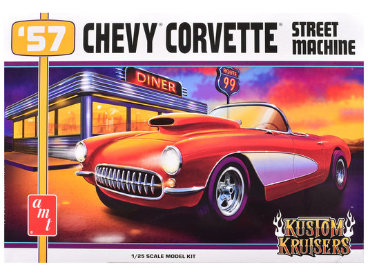 Skill 2 Model Kit 1957 Chevrolet Corvette Street Machine "Kustom Kruisers" Series 1/25 Scale Model by AMT by AMT