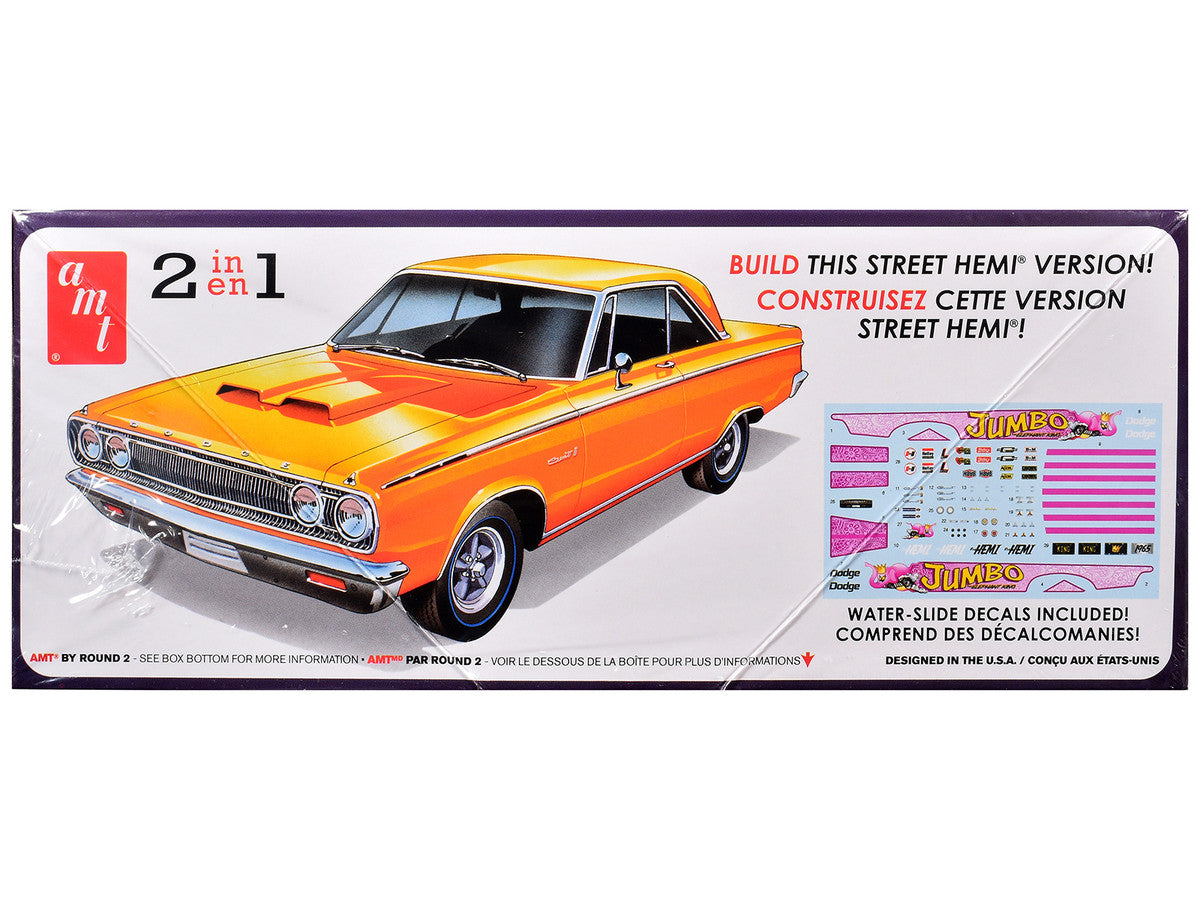 Skill 2 Model Kit 1965 Dodge Coronet 500 Hemi 2-in-1 Kit 1/25 Scale Model by AMT by AMT