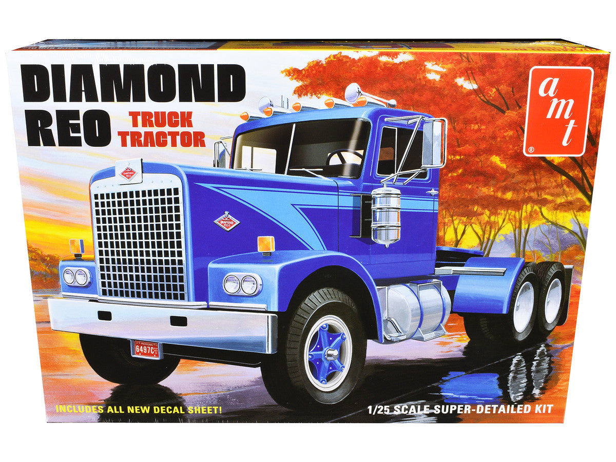 Skill 3 Model Kit Diamond Reo Truck Tractor 1/25 Scale Model by AMT by AMT