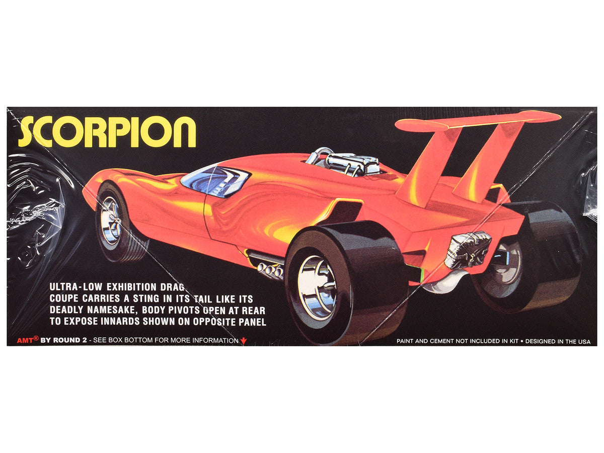 Skill 3 Model Kit Scorpion Mid-Engine Drag Coupe 1/25 Scale Model by AMT by AMT