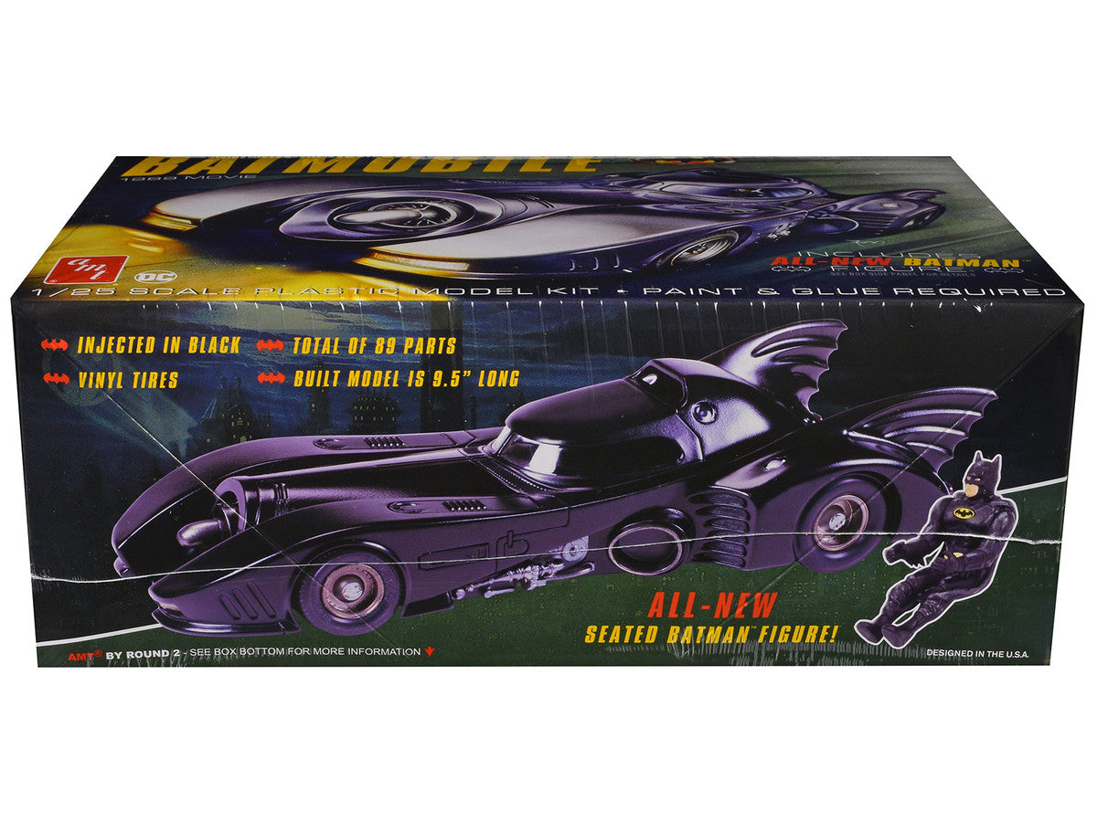 Skill 2 Model Kit Batmobile with Seated Batman Figure "Batman" (1989) Movie 1/25 Scale Model by AMT by AMT