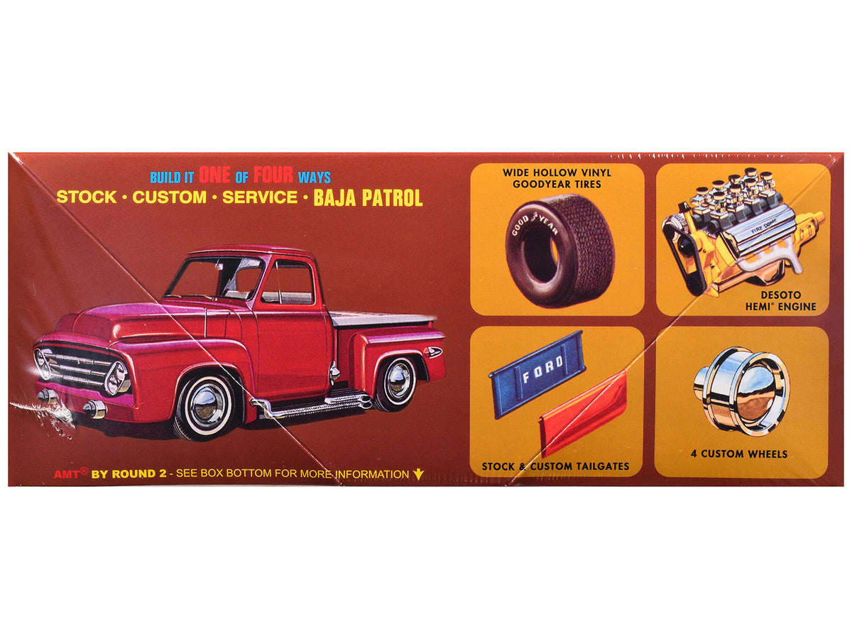 Skill 2 Model Kit 1953 Ford Pickup Truck "Baja Patrol" 1/25 Scale Model by AMT by AMT