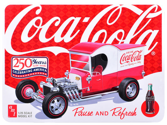Skill 2 Model Kit Ford Model T Panel "Coca-Cola" with Collector Tin 1/25 Scale Model by AMT by AMT