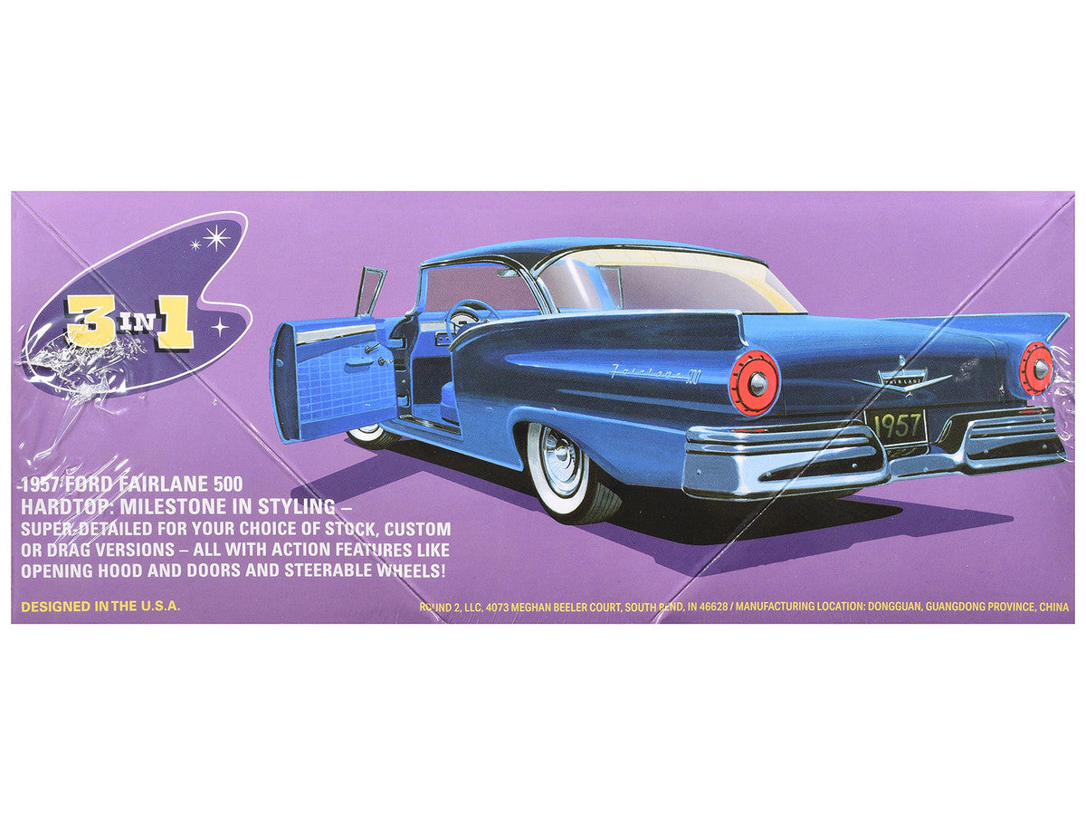 Skill 2 Model Kit 1957 Ford Fairlane Hardtop 3-in-1 Kit 1/25 Scale Model by AMT by AMT