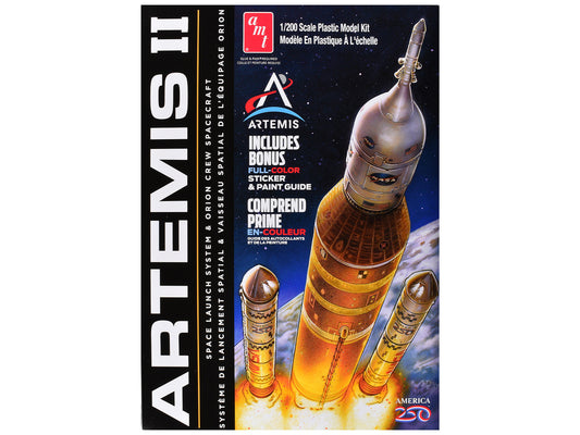 Skill 2 Model Kit NASA Artemis II Space Launch System and Orion Crew Spacecraft 1/200 Scale Model by AMT by AMT