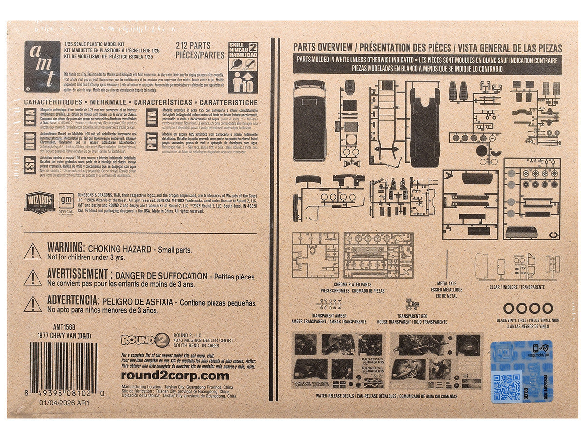 Skill 2 Model Kit 1977 Chevrolet Custom Van "Dungeons & Dragons" 1/25 Scale Model by AMT by AMT