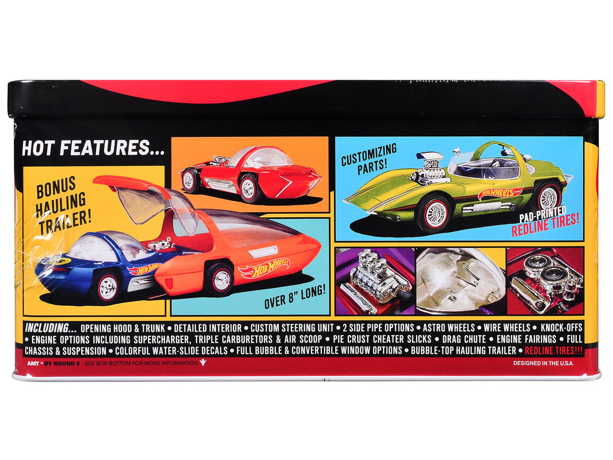 Skill 2 Model Kit Hot Wheels Silhouette with Collector Tin 1/25 Scale Model by AMT by AMT