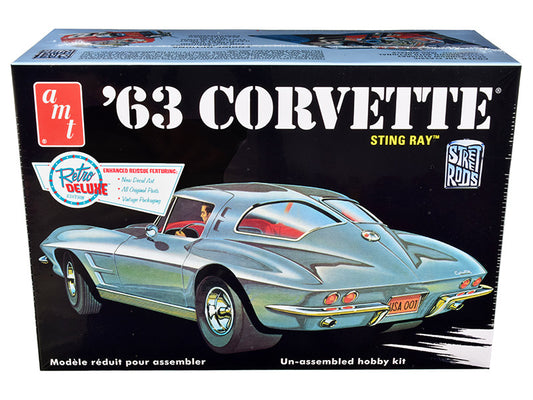 Skill 2 Model Kit 1963 Chevrolet Corvette Stingray 1/25 Scale Model by AMT by AMT