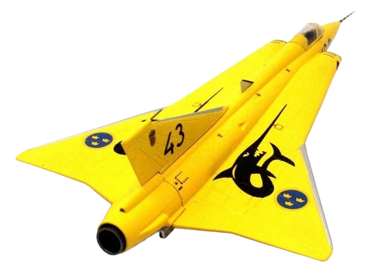 Saab J35J Draken Fighter Aircraft "43-10 3 "Johan Gul" Squadron 10 Wing Final Flight Livery" (1997) Swedish Air Force 1/72 Diecast Model Airplane by Aviation 72 by Aviation 72