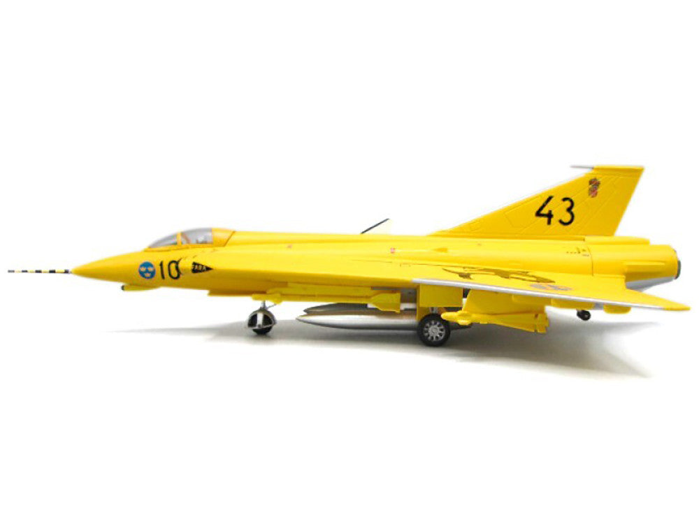 Saab J35J Draken Fighter Aircraft "43-10 3 "Johan Gul" Squadron 10 Wing Final Flight Livery" (1997) Swedish Air Force 1/72 Diecast Model Airplane by Aviation 72 by Aviation 72