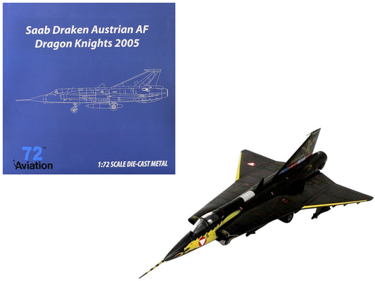 Saab Draken Fighter Aircraft "21 Draken 45th Anniversary Dragon Knights Retirement Livery" (2005) Austrian Air Force 1/72 Diecast Model Airplane by Aviation 72 by Aviation 72