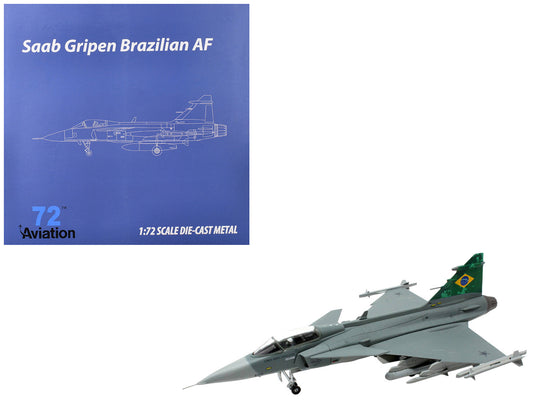 Saab JAS 39E Gripen Fighter Aircraft "Brazilian Air Force" 1/72 Diecast Model Airplane by Aviation 72 by Aviation 72