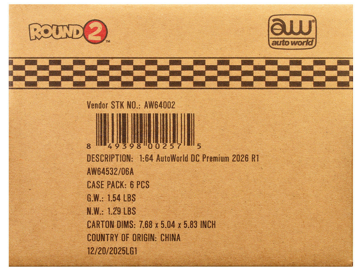 Auto World Premium 2026 Release 1 Set A of 6 pieces 1/64 Diecast Model Cars by Auto World by Autoworld