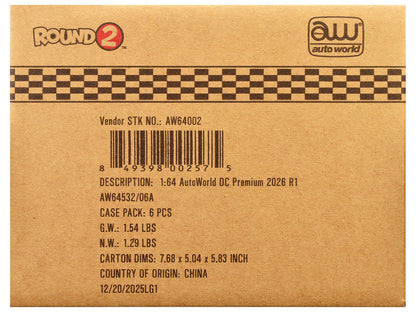 Auto World Premium 2026 Release 1 Set A of 6 pieces 1/64 Diecast Model Cars by Auto World by Autoworld