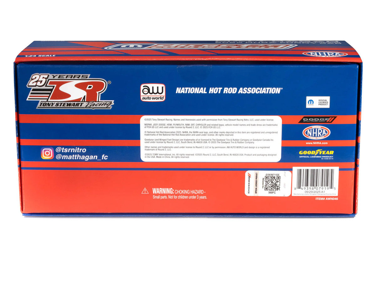 Dodge Charger NHRA Funny Car Matt Hagan "MOPAR Direct Connection" (2025) Limited Edition 1/24 Diecast Model Car by Auto World by Autoworld