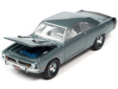 1971 Dodge Dart Swinger 340 Special Light Gunmetal Gray Metallic with Black Tail Stripe "Vintage Muscle" Limited Edition 1/64 Diecast Model Car by Auto World by Autoworld