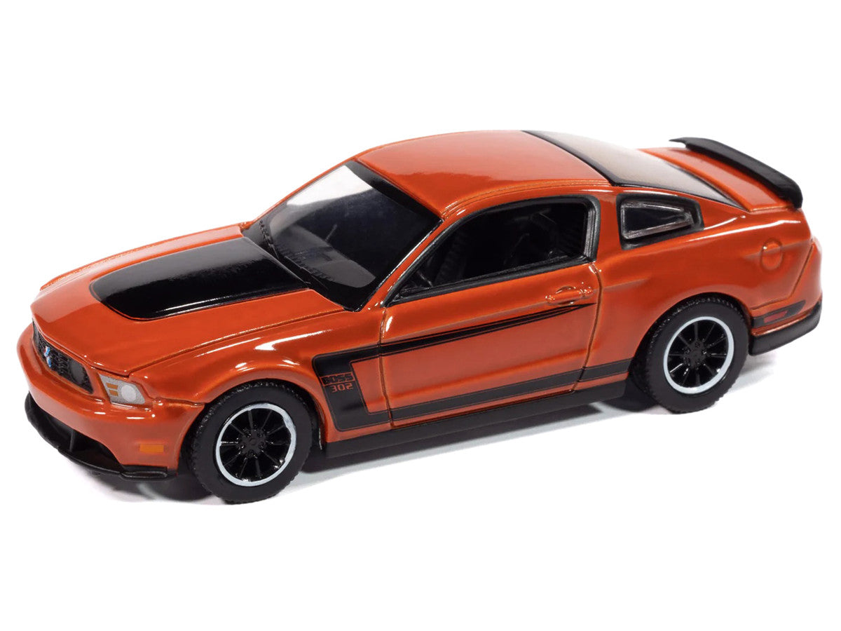 2012 Ford Mustang Boss 302 Competition Orange with Black Accents "Modern Muscle" Series 1/64 Diecast Model Car by Auto World by Autoworld