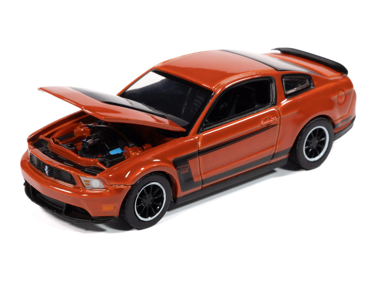 2012 Ford Mustang Boss 302 Competition Orange with Black Accents "Modern Muscle" Series 1/64 Diecast Model Car by Auto World by Autoworld