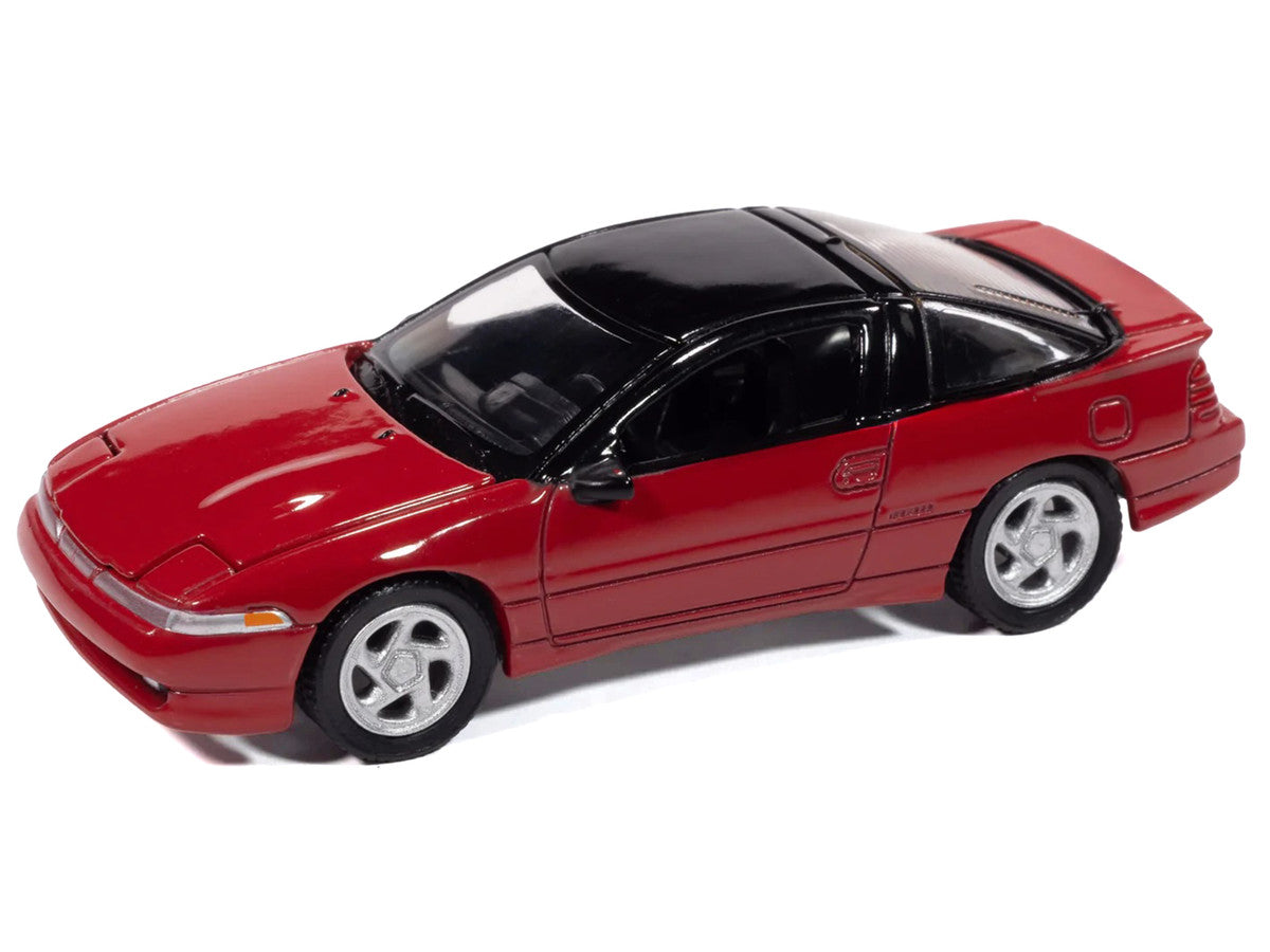 1991 Mitsubishi Eclipse GSX Maranello Red with Black Top "Import Legends" Series 1/64 Diecast Model Car by Auto World by Autoworld