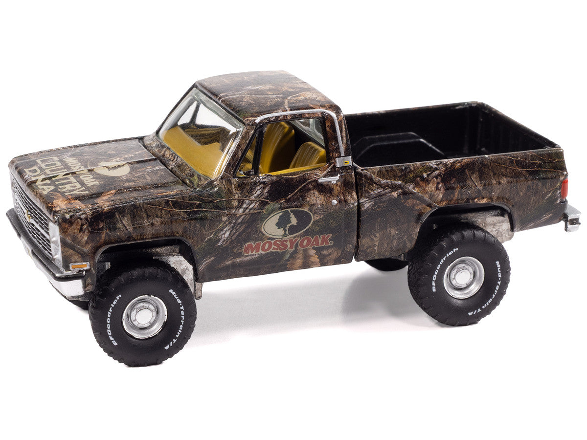 1983 Chevrolet Silverado Pickup Truck "Mossy Oak" Camouflage Livery "Big Country Collectibles" 2025 Series 1/64 Diecast Model Car by Auto World by Autoworld