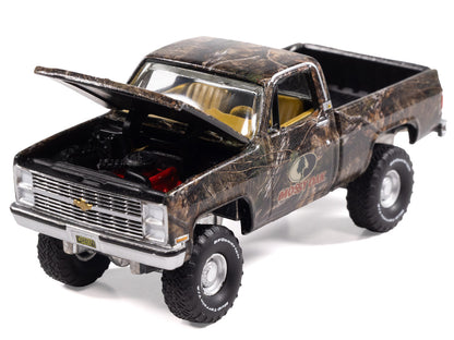 1983 Chevrolet Silverado Pickup Truck "Mossy Oak" Camouflage Livery "Big Country Collectibles" 2025 Series 1/64 Diecast Model Car by Auto World by Autoworld