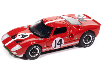 1965 Ford GT40 #14 Red with White Stripes "Vintage Muscle" Series 1/64 Diecast Model Car by Auto World by Autoworld