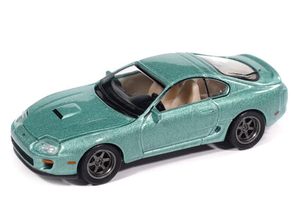 1998 Toyota Supra Caribbean Green Metallic "Modern Muscle" Series 1/64 Diecast Model Car by Auto World by Autoworld