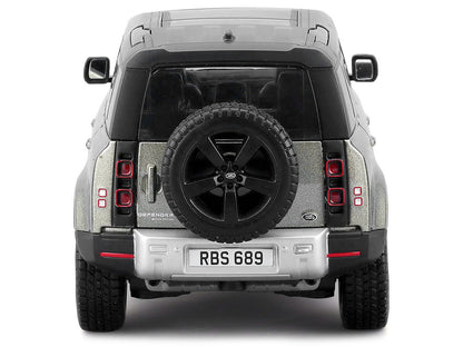 2022 Land Rover Defender 110 Green Metallic with Black Top and Sunroof 1/24 Diecast Model Car by Bburago by Bburago