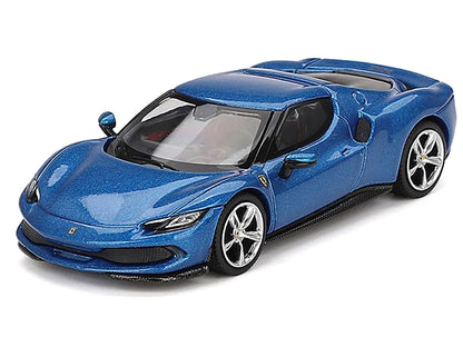 Ferrari 296 GTB Blue Corsa 1/64 Diecast Model Car by BBR by BBR