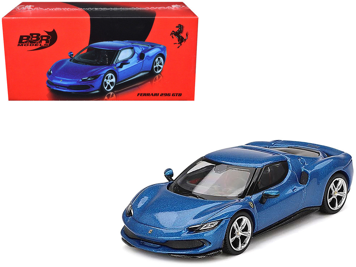Ferrari 296 GTB Blue Corsa 1/64 Diecast Model Car by BBR by BBR