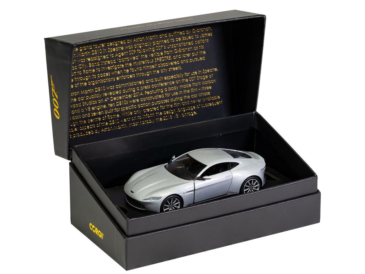 Aston Martin DB10 RHD (Right Hand Drive) Silver Metallic James Bond 007 "Spectre" (2015) Movie Diecast Model Car by Corgi by Corgi