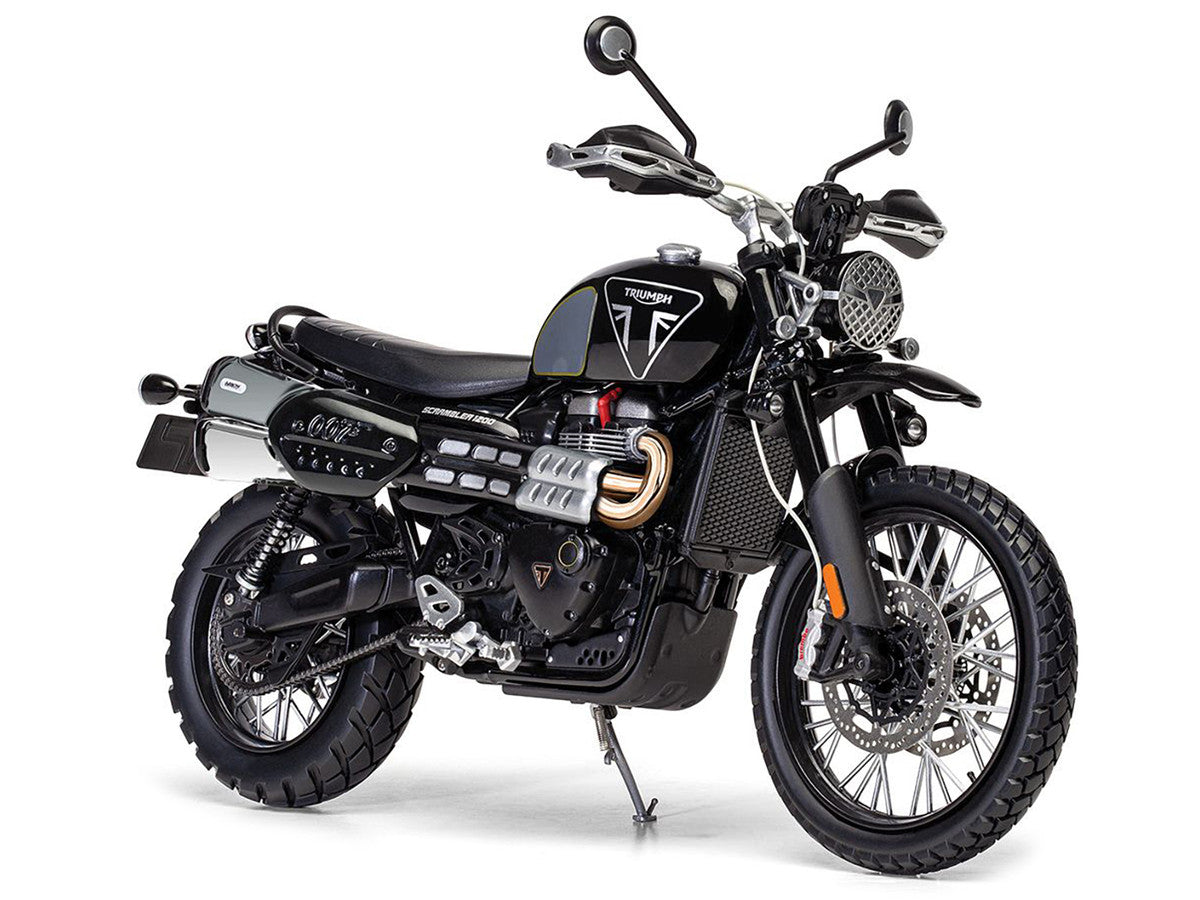 Triumph Scrambler 1200 "Bond Edition" Motorcycle Black 007 James Bond "No Time to Die" (2021) Movie 1/12 Diecast Model by Corgi by Corgi