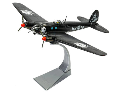 Heinkel He III Bomber Aircraft "Motorhead" Black with Graphicss 1/72 Diecast Model by Corgi by Corgi
