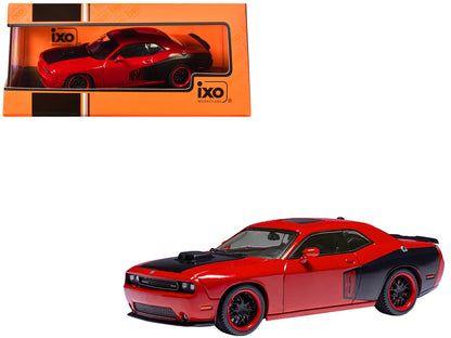2009 Dodge Challenger SRT8 Red with Black Accents 1/43 Diecast Model by IXO Models by IXO