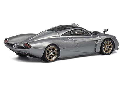 Pagani Huayra Codalunga Silver Metallic with Sunroof and Extra Wheels 1/64 Diecast Model Car by CM Model by CM Models
