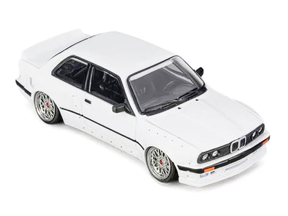 Pandem E30 V1 White with Extra Wheels 1/64 Diecast Model Car by CM Models by CM Models
